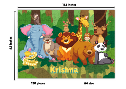 Personalized Animals Jigsaw Puzzle for Kids